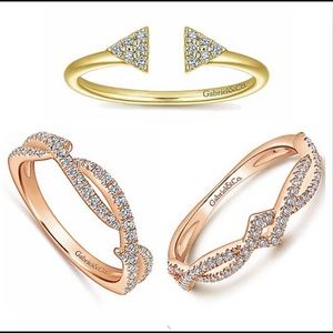 DIAMOND RINGS Gabriel & Co 14k Gold & diamond rings